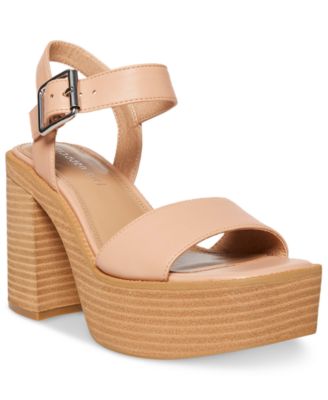stacked platform sandals
