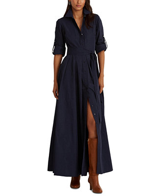 Lauren Ralph Lauren Long-Sleeve Taffeta Gown - Macy's