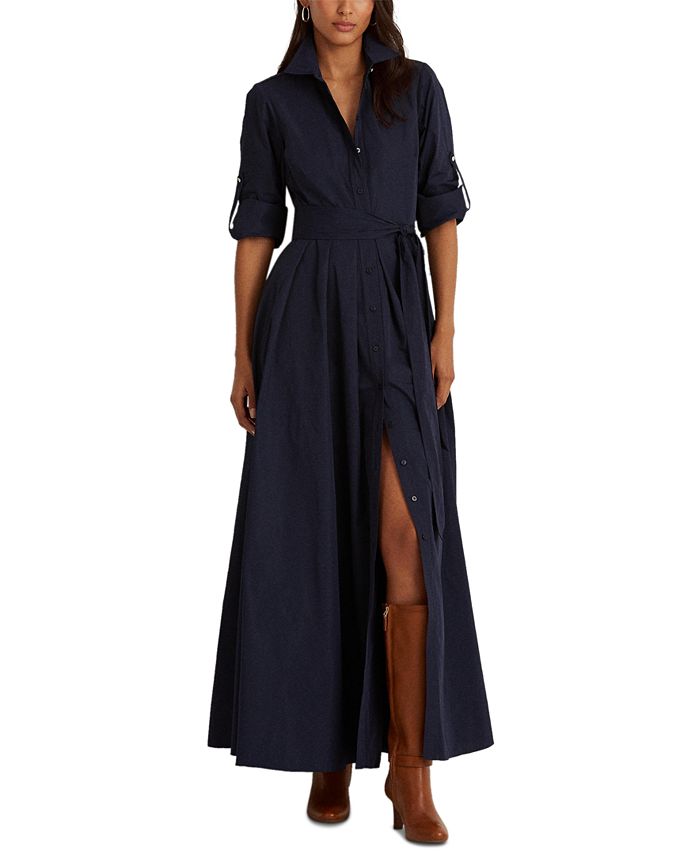 Lauren Ralph Lauren Long-Sleeve Taffeta Gown & Reviews - Dresses - Women -  Macy's
