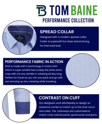 Men's Slim Fit Performance Geometric Button Down Shirt