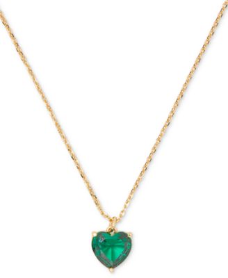 Gold-Tone Birthstone Heart Pendant Necklace, 16" + 3" extender