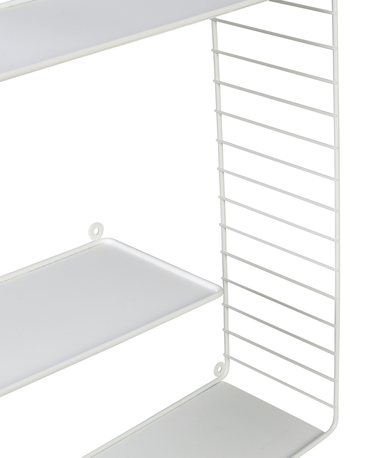 Honey Can Do Three-tier Floating Square Decorative Metal Wall Shelf In White