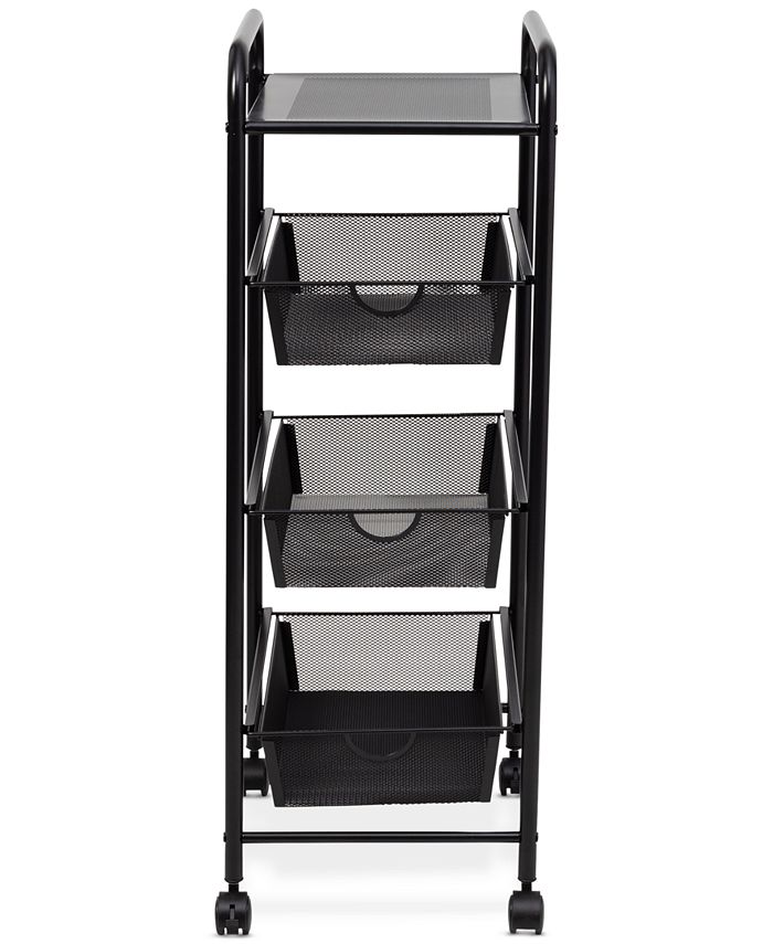 Honey Can Do Metal 3Drawer Rolling Storage Cart Macy's