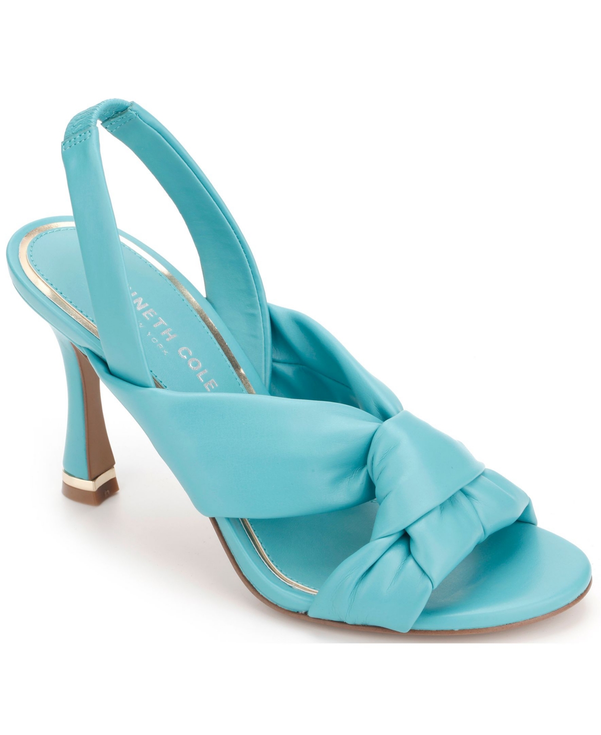 Shop Kenneth Cole New York Women's Blanche Knot Slingback Heeled Dress Sandals In Porcelain Blue