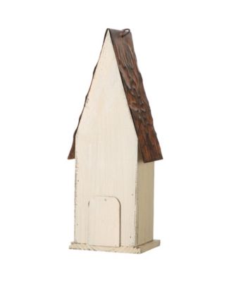 13.25" Washed Distressed Birdhouse