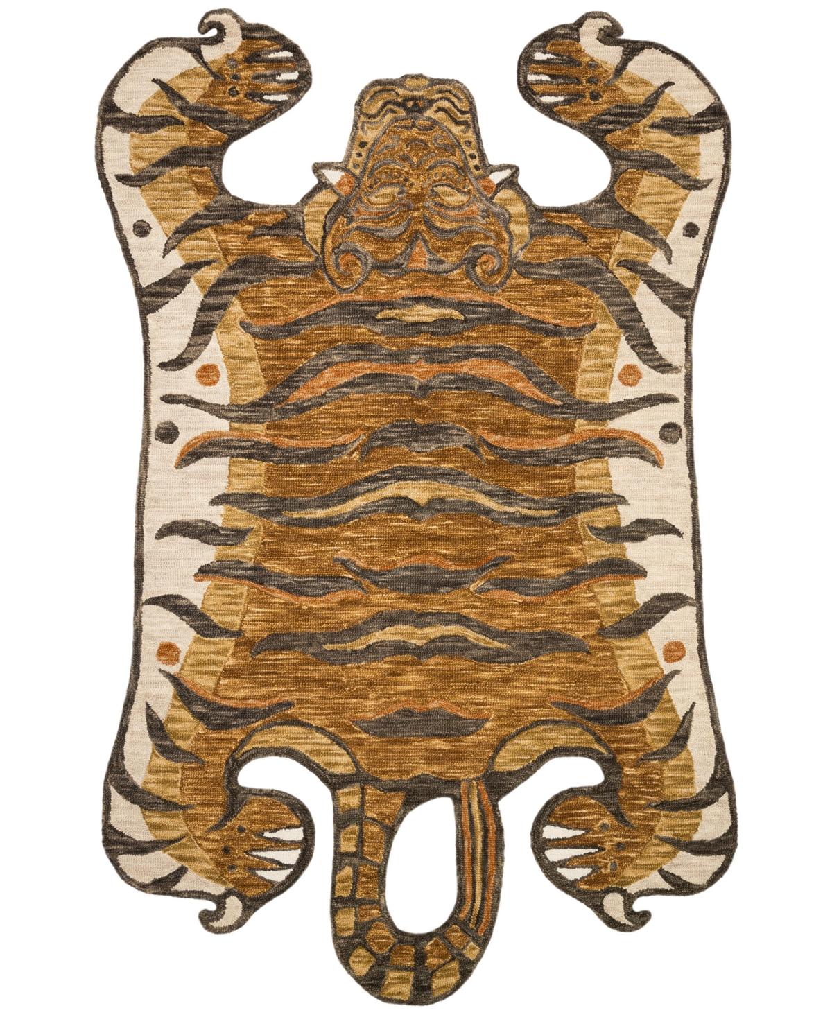 Justina Blakeney Feroz Fer-02 4' x 6' Area Rug - Gold-Tone