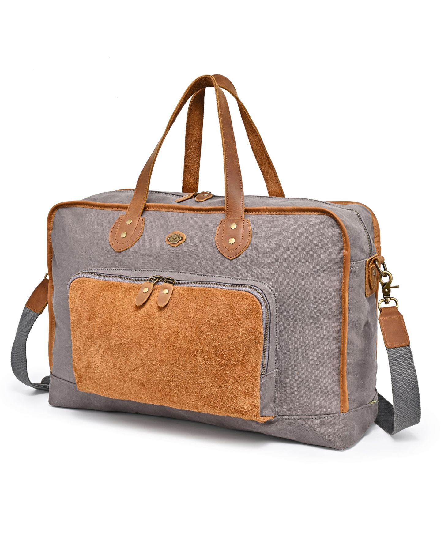 Сумка TSD BRAND Valley Oak Large Canvas Weekender, цвет: Серый — фото 8