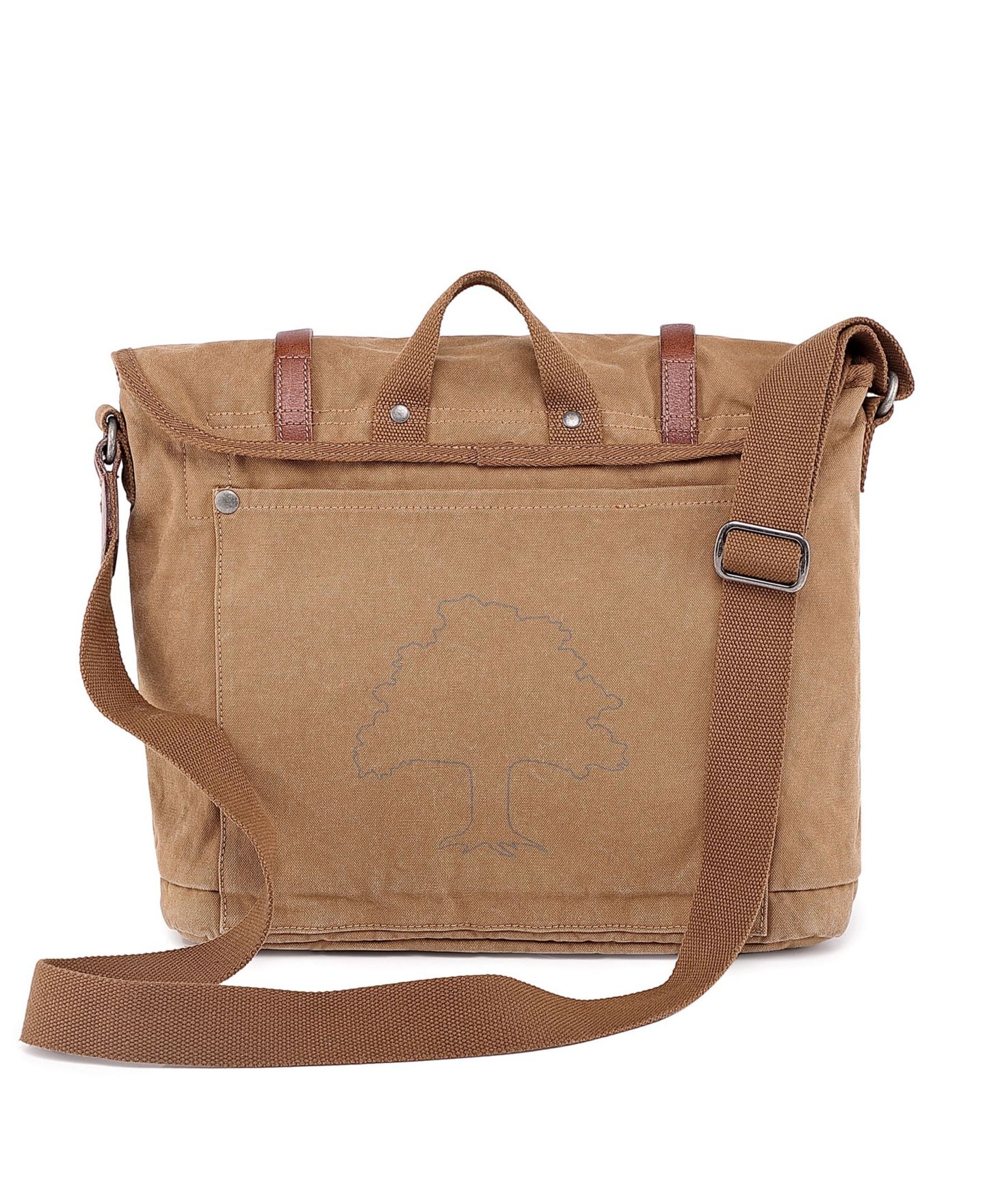 Женская сумка TSD BRAND Forest Canvas Messenger, цвет: Хаки — фото 4