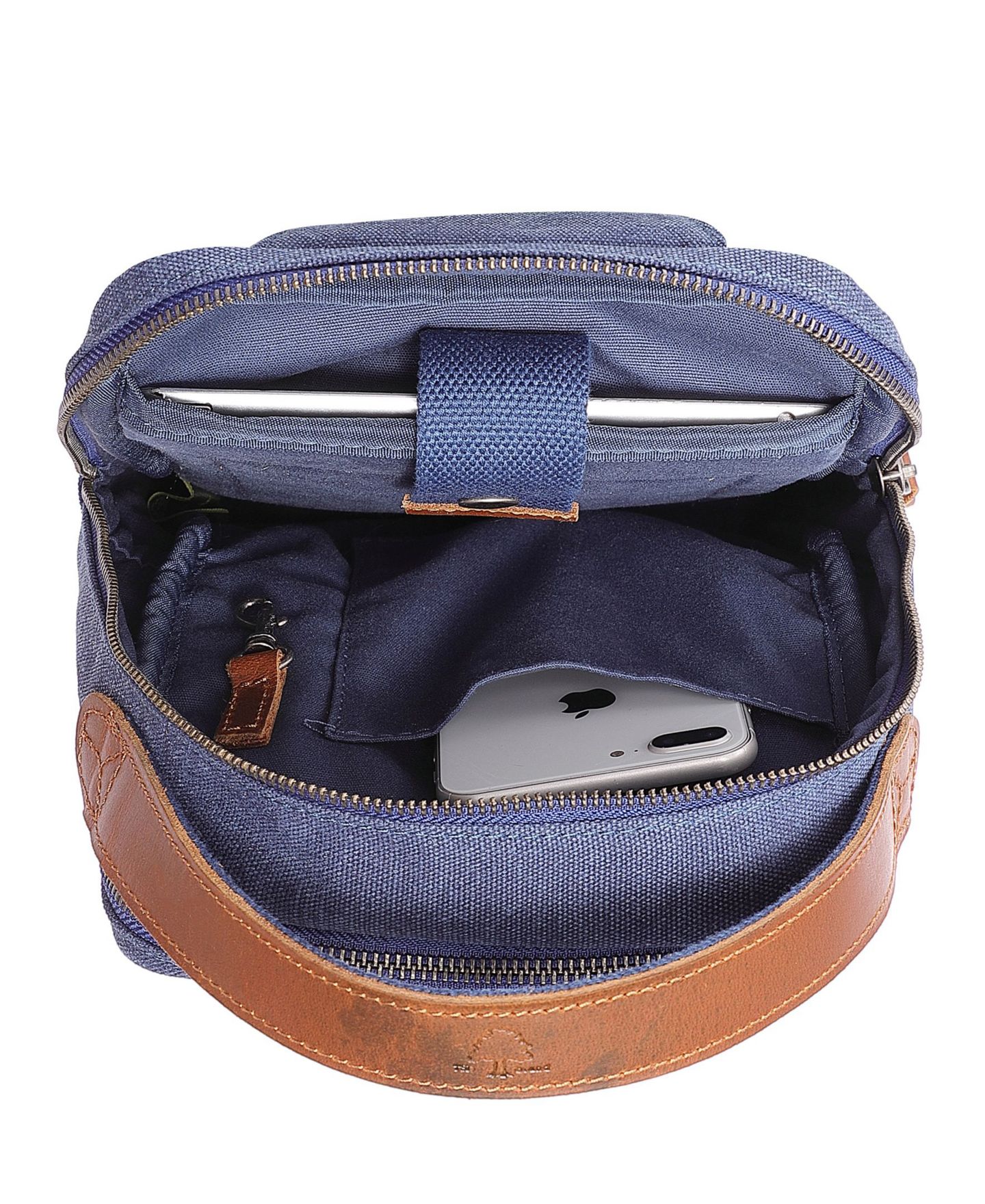 Женская сумка TSD BRAND Madrone Convertible Canvas Sling, цвет: Тёмно-синий — фото 3