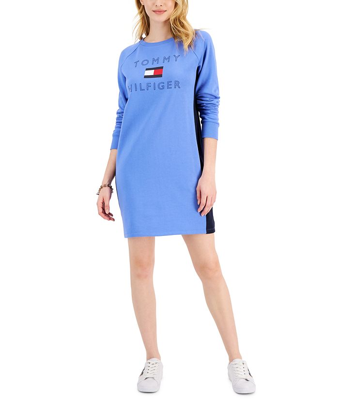 Tommy Hilfiger Women's Logo Sweatshirt Dress - Macy's