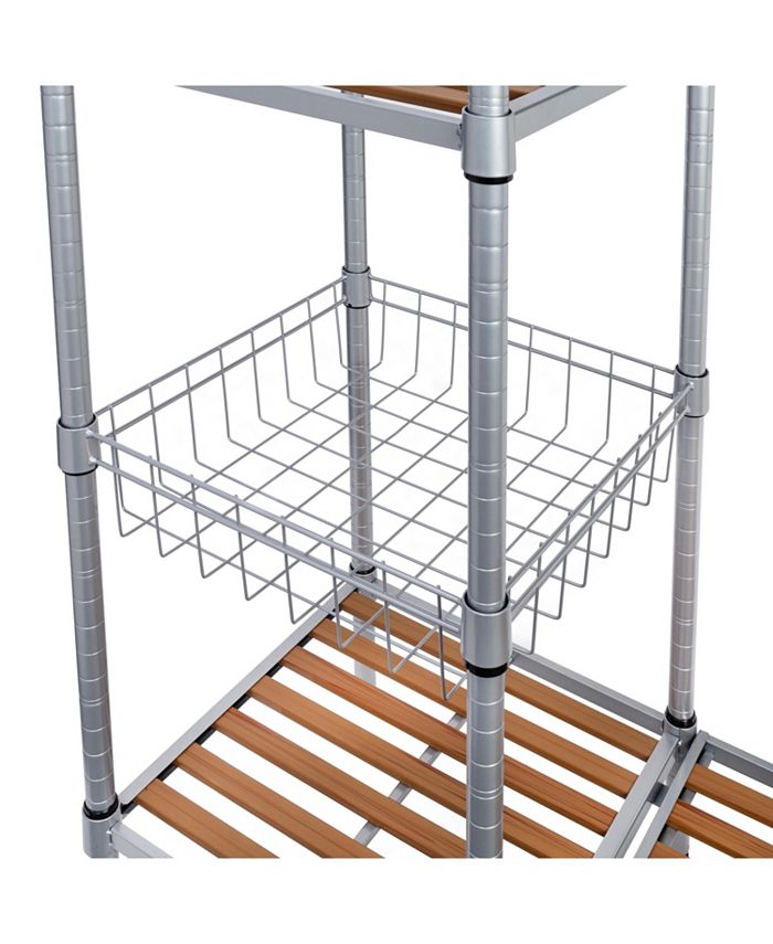 Honey Can Do Freestanding Steel Closet with Basket Shelves Macy's