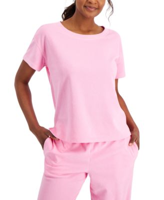 Photo 1 of SIZE MEDIUM - Jenni Women's Terry Cloth Crewneck Top and short, Created for Macy's