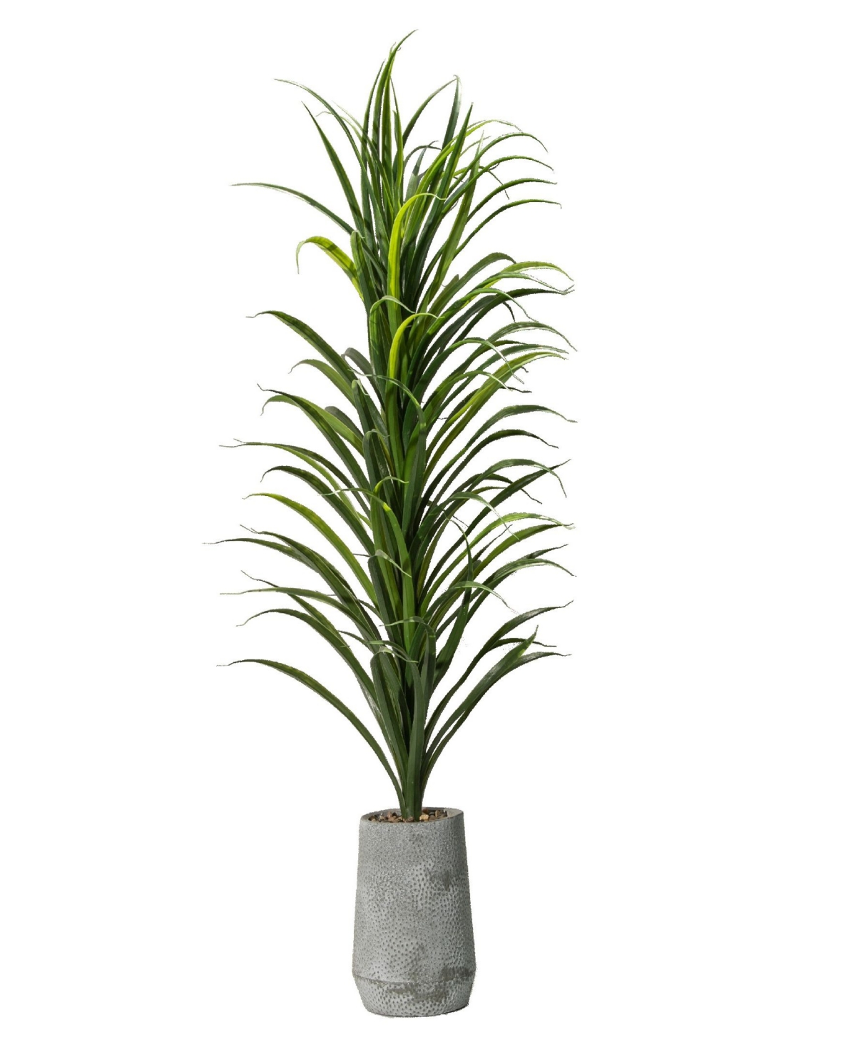 56" Tall Grass Plant with Fiber Stone Pot - Green