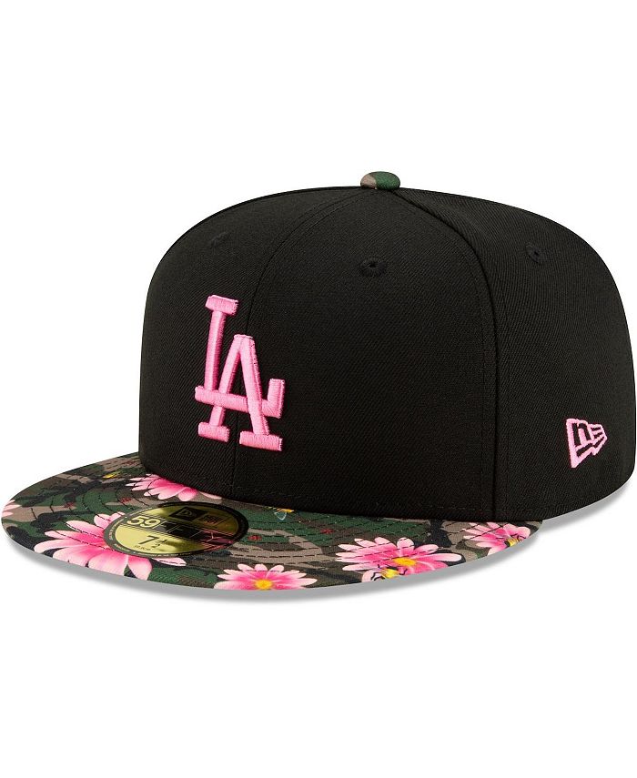 New Era Los Angeles Dodgers League Essential Black Pink Edition 59Fifty  Fitted Hat, FITTED HATS, CAPS