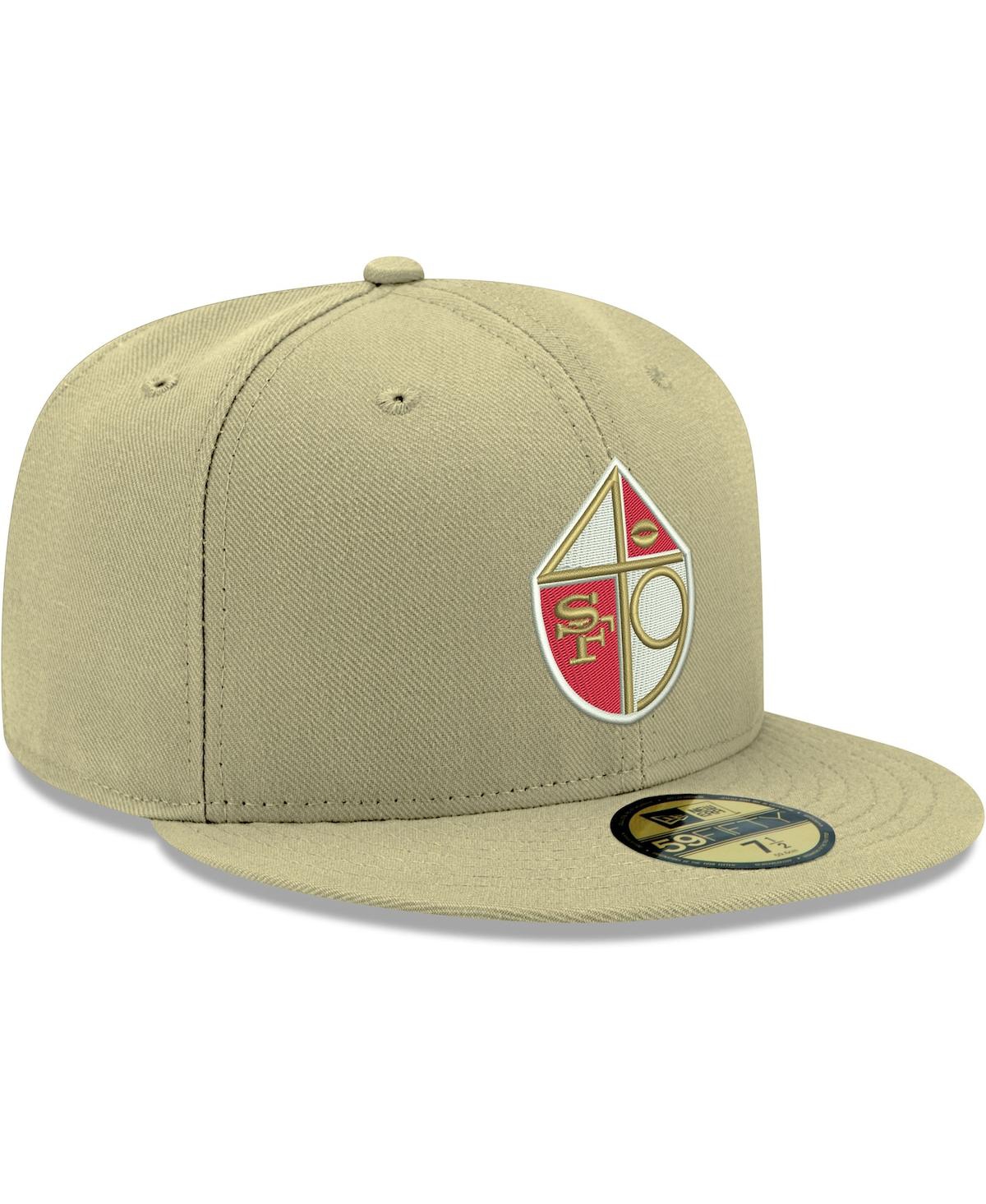 Men's New EraSan Francisco 49ers Omaha Throwback 59FIFTY Fitted Hat - Gold