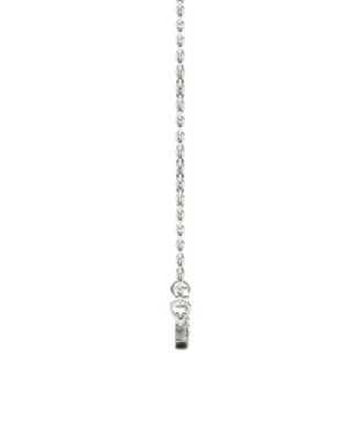 Moissanite Fixed Baguette Necklace (3/4 Carat Total Weight Certified Diamond Equivalent) in 14K White Gold