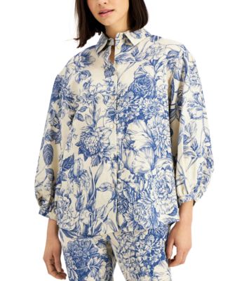 Weekend Max Mara - Condor Balloon-Sleeve Floral-Print Shirt