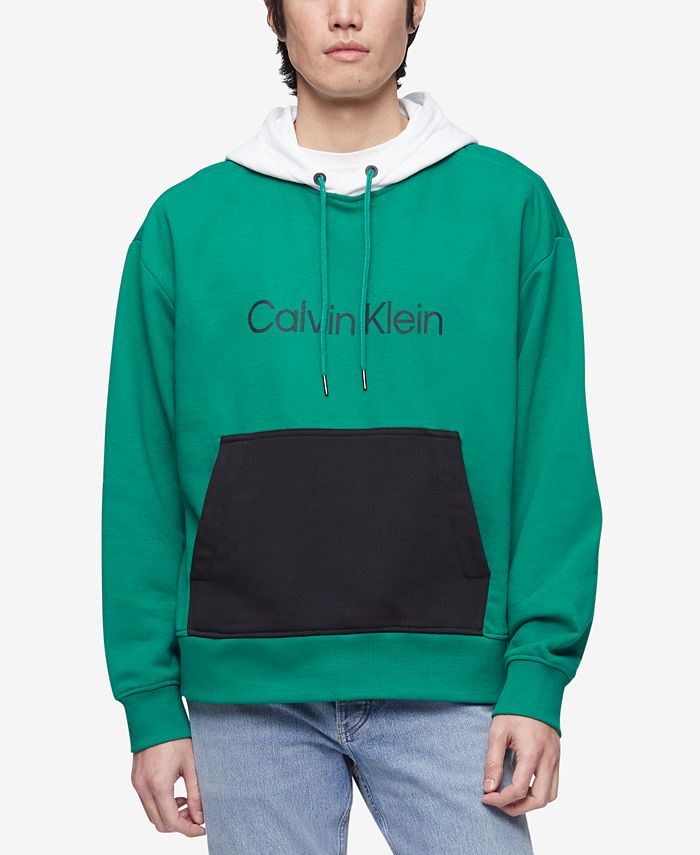 Calvin Klein Men's Colorblocked Logo-Print Hoodie - Macy's