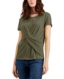 Women's Twist-Front T-Shirt, Created for Macy's