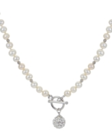Cultured Freshwater Pearl (5 - 5-1/2mm) & Crystal 18