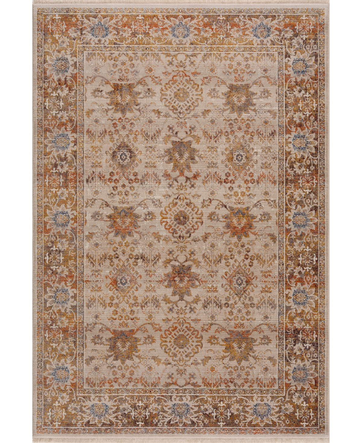 Lr Home Sierra Rustic Vintage-Like Bohemian Oriental 5' x 8' Area Rug - Tan, Beige