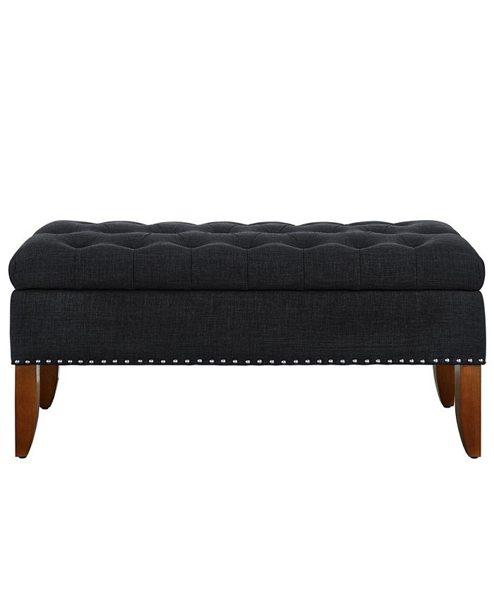Accentrics Home Hinged Top Button Tufted Storage Bed Bench Macy's