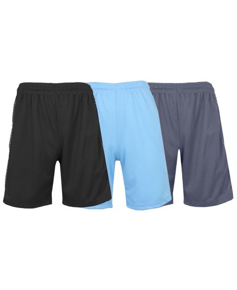 Мужские шорты Galaxy By Harvic Moisture Wicking Performance Mesh Shorts, Pack of 3, цвет: Чёрный / Синий