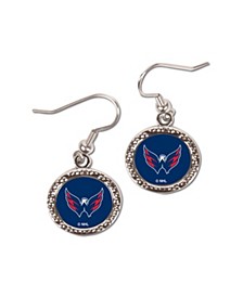 Women's Washington Capitals Round Dangle Earrings Blue