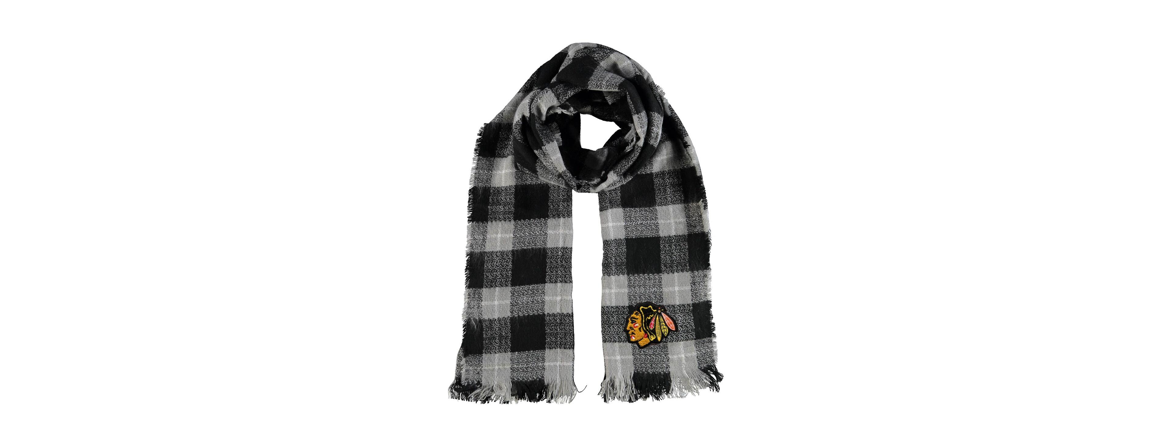 Women's Little Earth Chicago Blackhawks Plaid Blanket Scarf