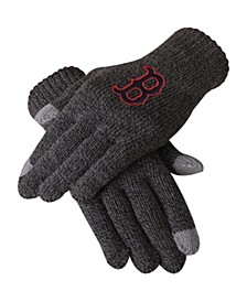 Women's Charcoal Boston Red Sox Knit Gloves