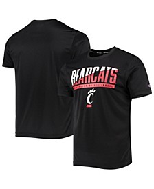 Men's Black Cincinnati Bearcats Wordmark Slash T-shirt