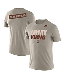 Men's Natural Army Black Knights Rivalry Army Knows 2-Hit Legend T-shirt