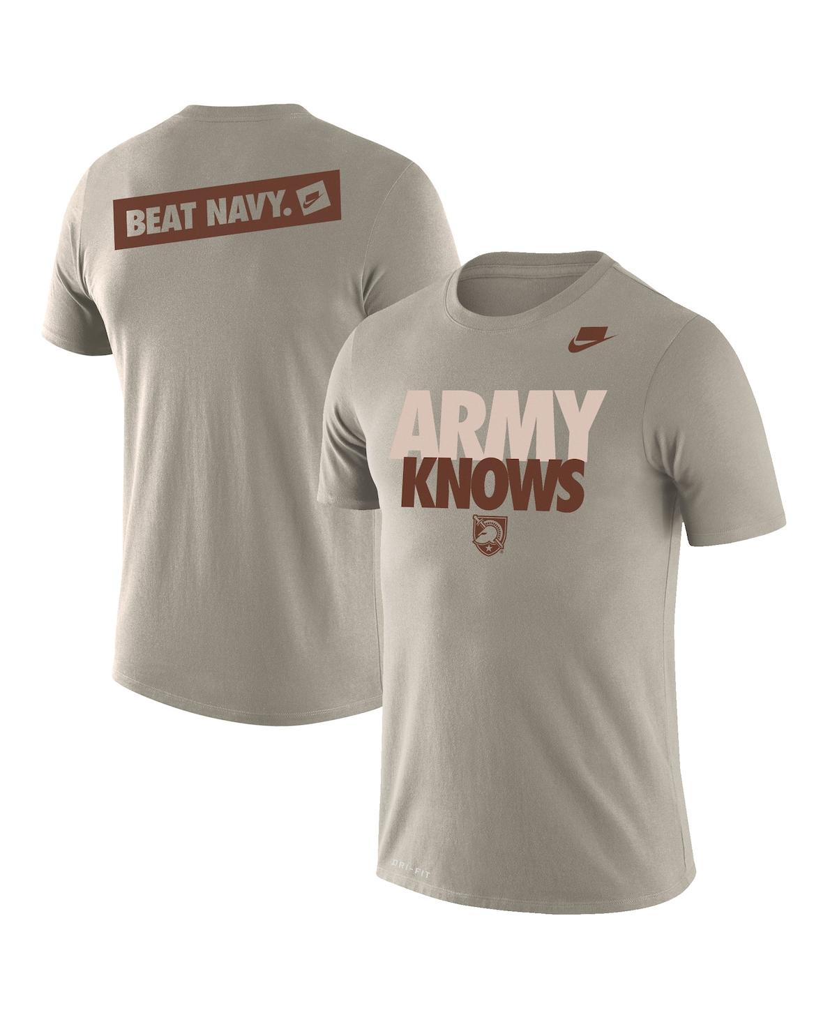 Men's Nike Natural Army Black Knights Rivalry Army Knows 2-Hit Legend T-shirt