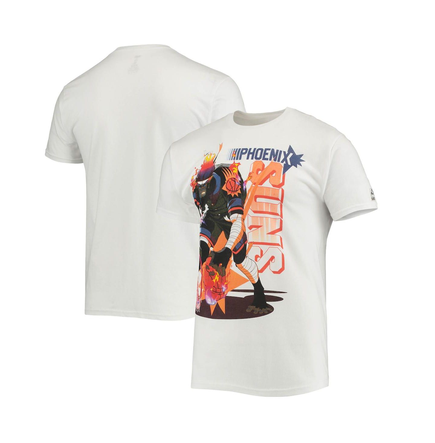 Мужская футболка NBA Exclusive Collection NBA x McFlyy White Phoenix Suns Identify Artist Series — фото 1