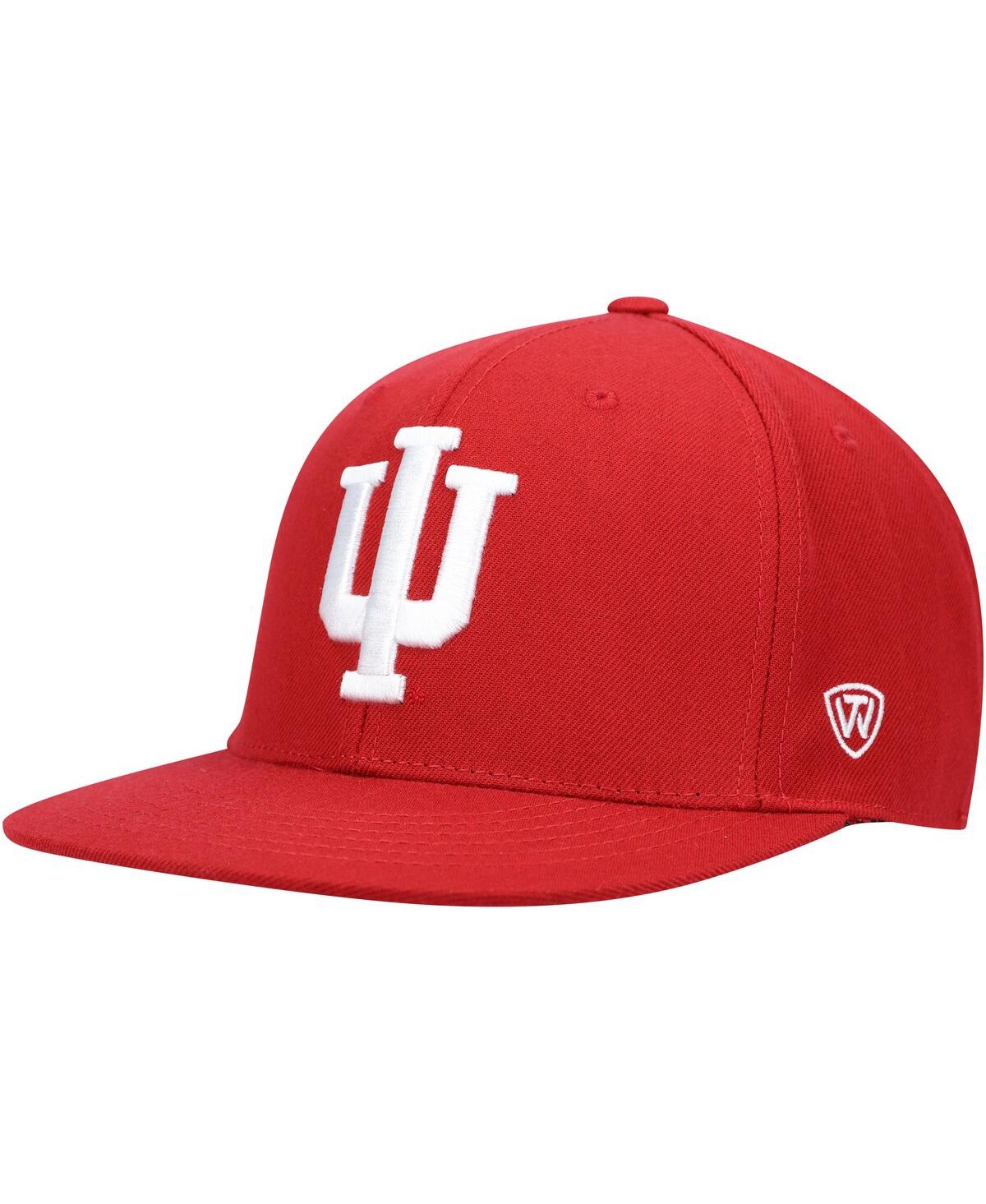 Men's Top of the WorldIndiana Hoosiers Team Color Fitted Hat - Crimson
