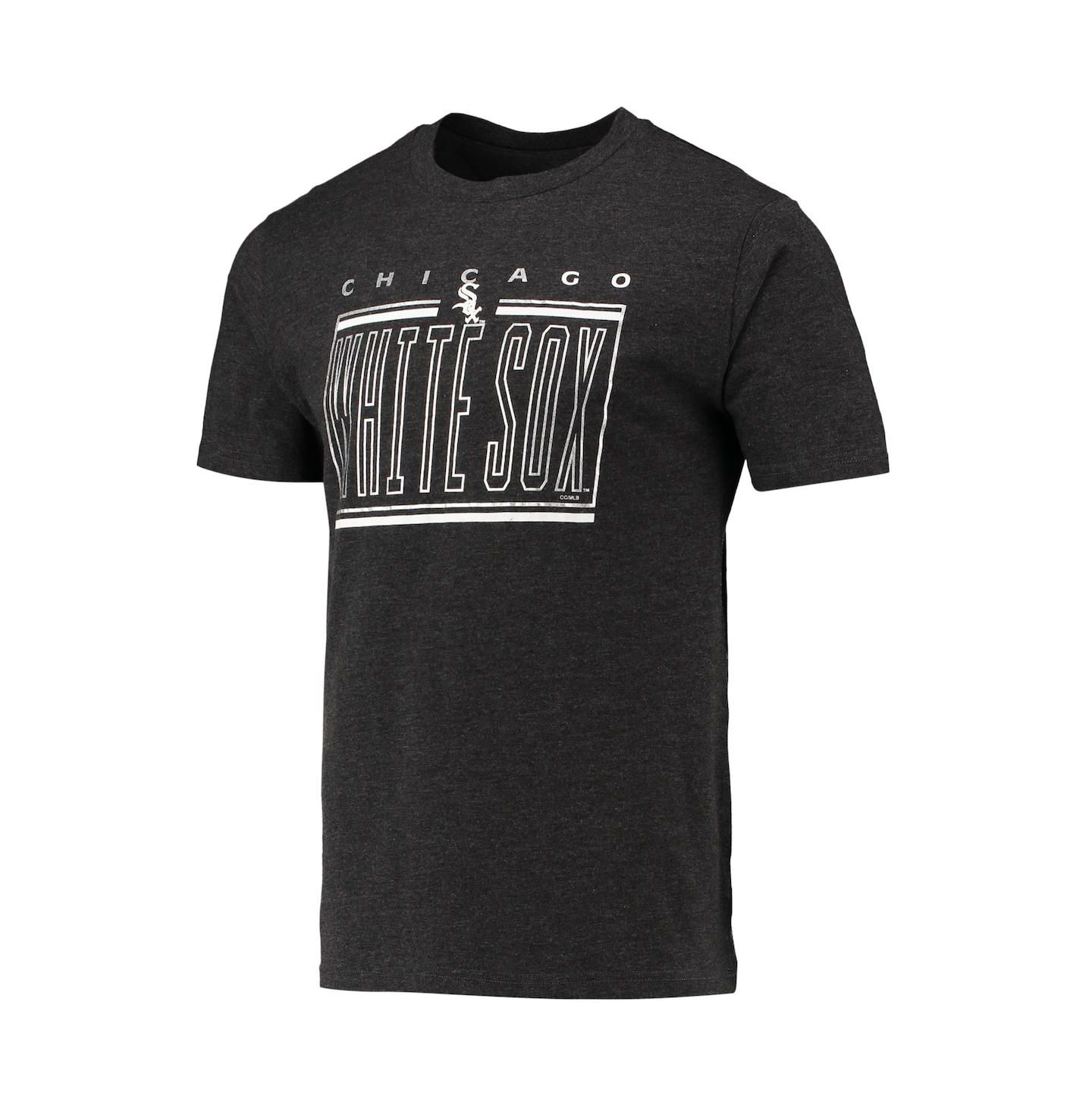 Concepts Sport Men's Gray, Black Chicago White Sox Meter T-shirt and Shorts Sleep Set — фото 3