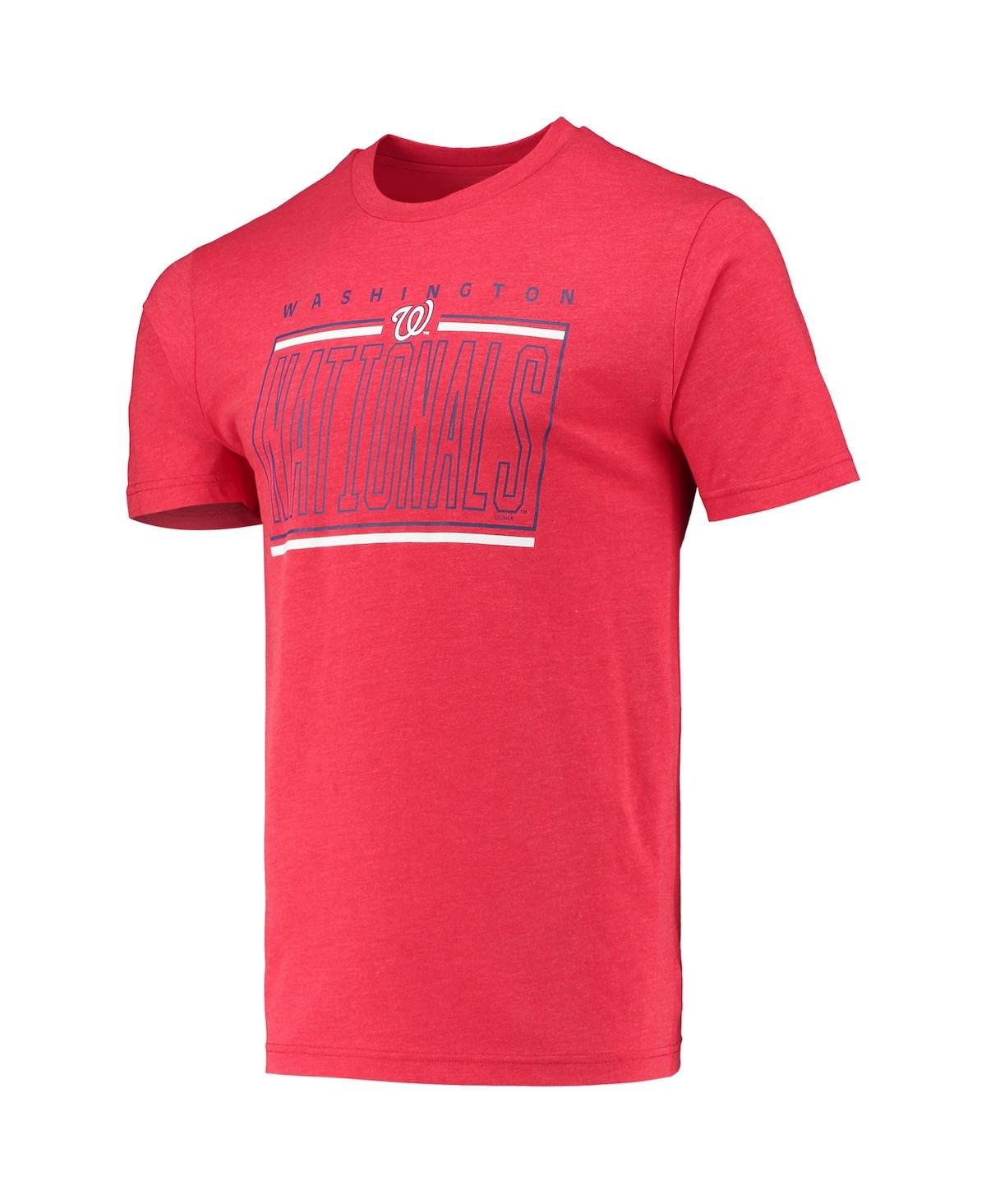 Concepts Sport Men's  Navy, Red Washington Nationals Meter T-shirt And Shorts Sleep Set In Navy,red