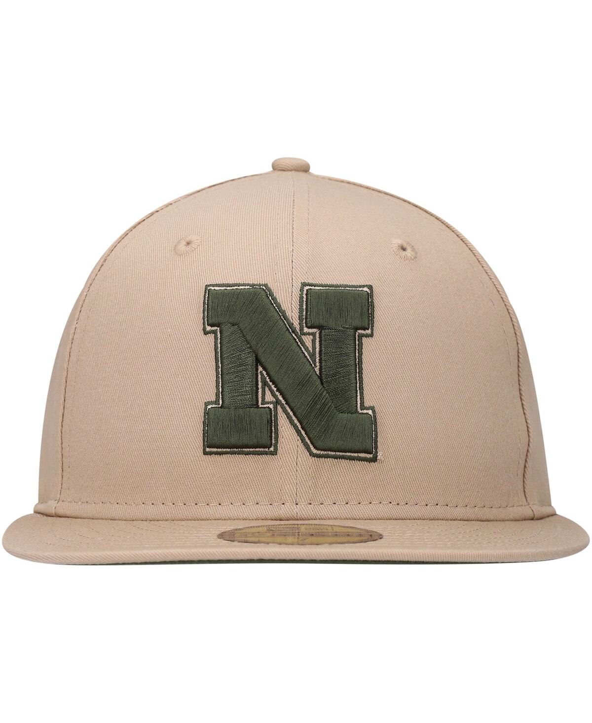 Men's New EraNebraska Huskers Camel & Rifle 59FIFTY Fitted Hat - Tan