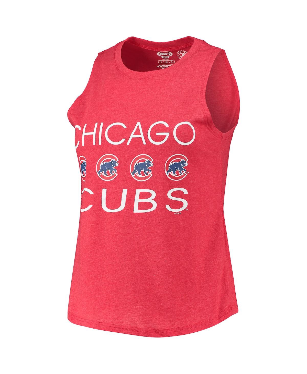 Shop Concepts Sport Women's  Royal, Red Chicago Cubs Meter Muscle Tank Top And Pants Sleep Set In Royal,red