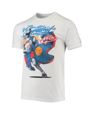 Men's NBA x McFlyy White Brooklyn Nets Identify Artist Series T-shirt