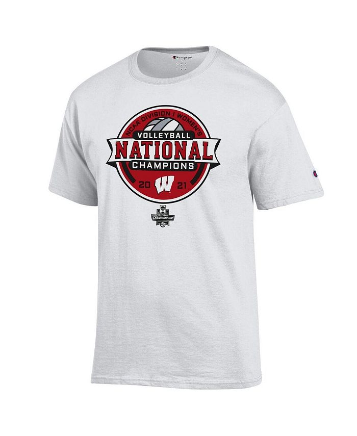 Champion Men's White Wisconsin Badgers 2021 Women's Volleyball National ...