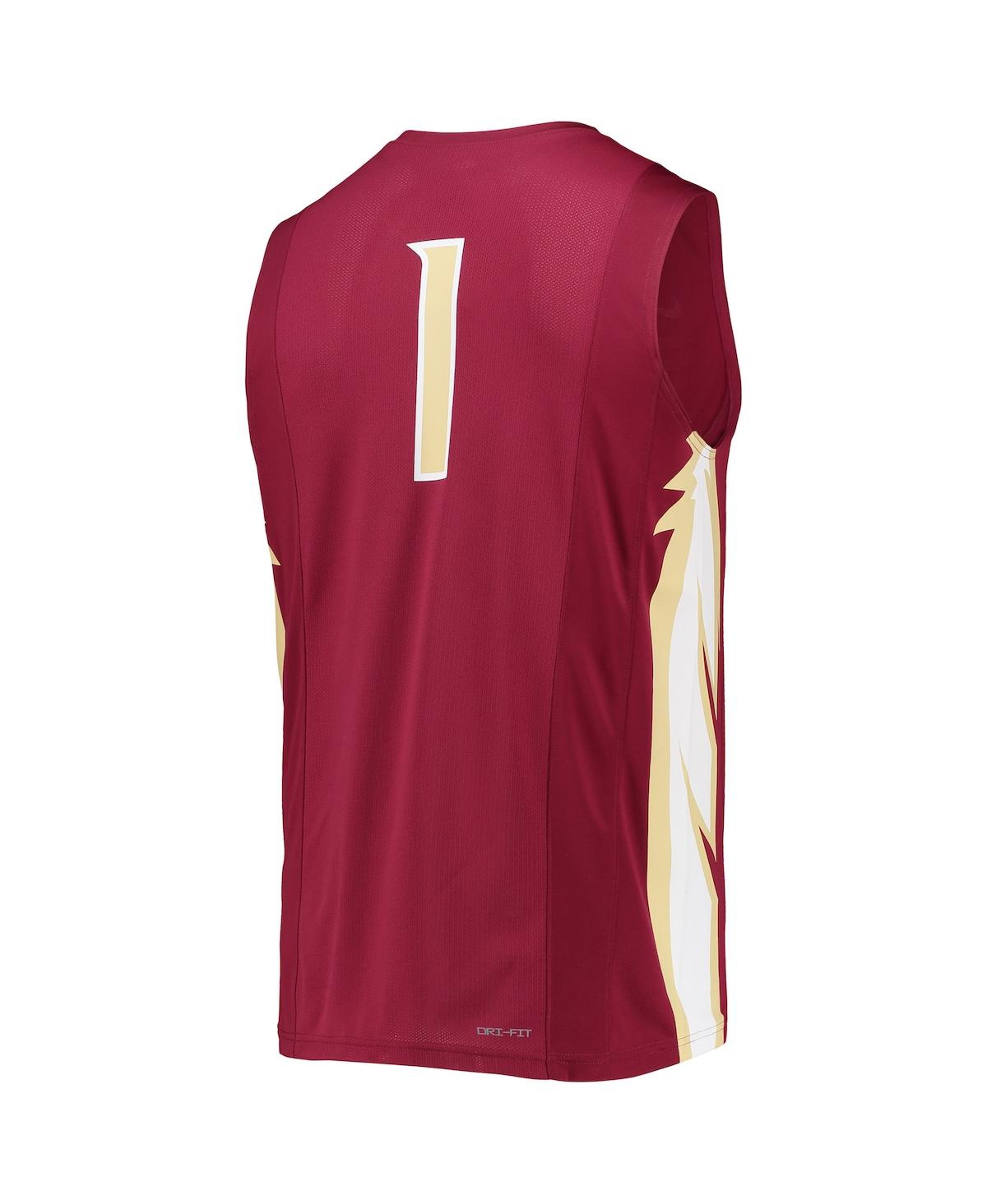 Men's Nike #1Florida State Seminoles Team Replica Basketball Jersey - Garnet