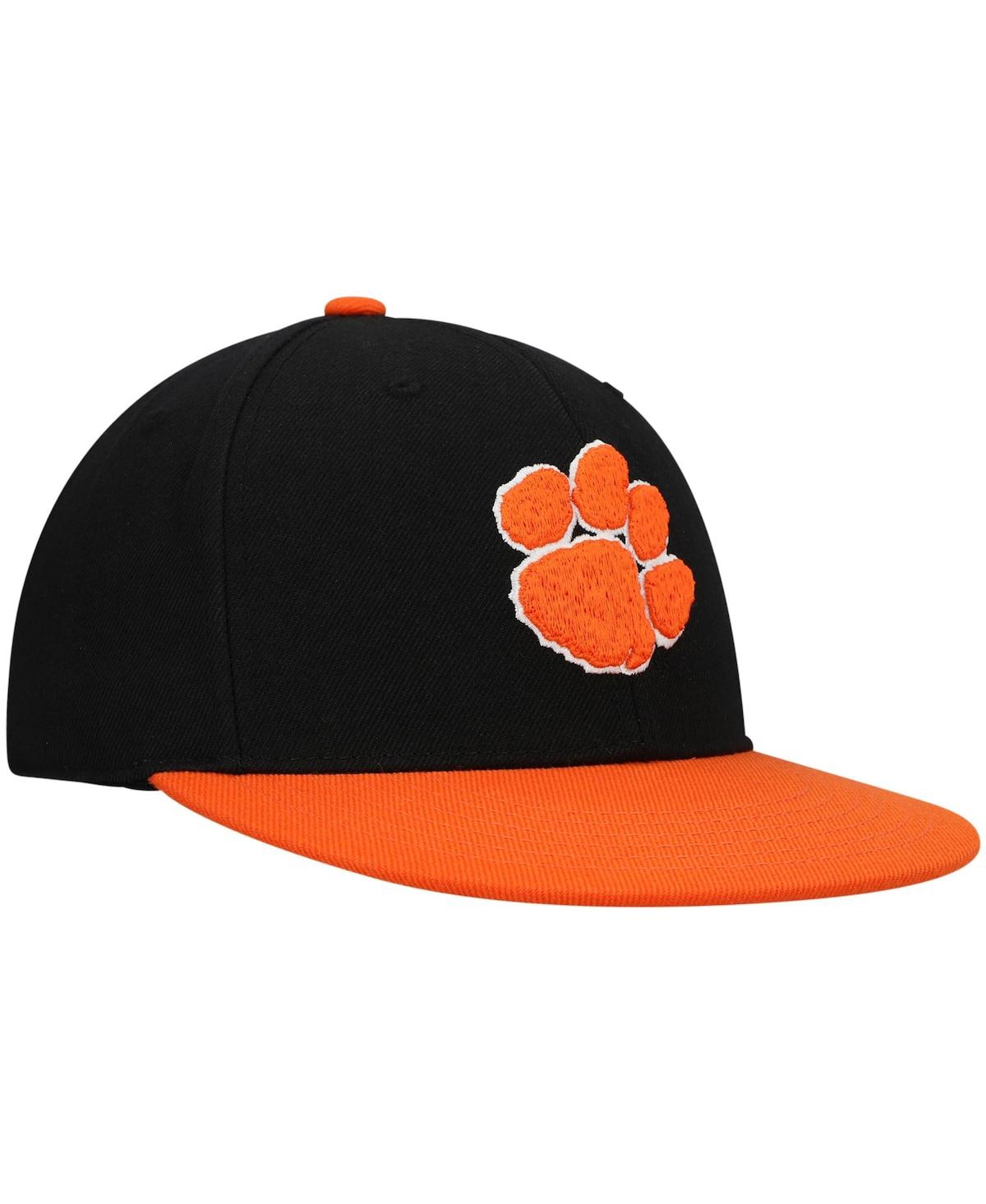 Shop Top Of The World Men's  Black, Orange Clemson Tigers Team Color Two-tone Fitted Hat In Black,orange