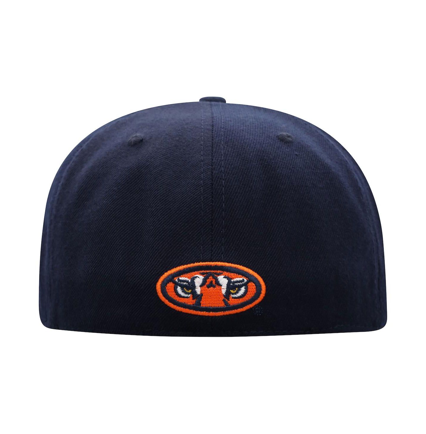 Мужская кепка Top of the World Navy Auburn Tigers Team Color Fitted Hat — фото 5
