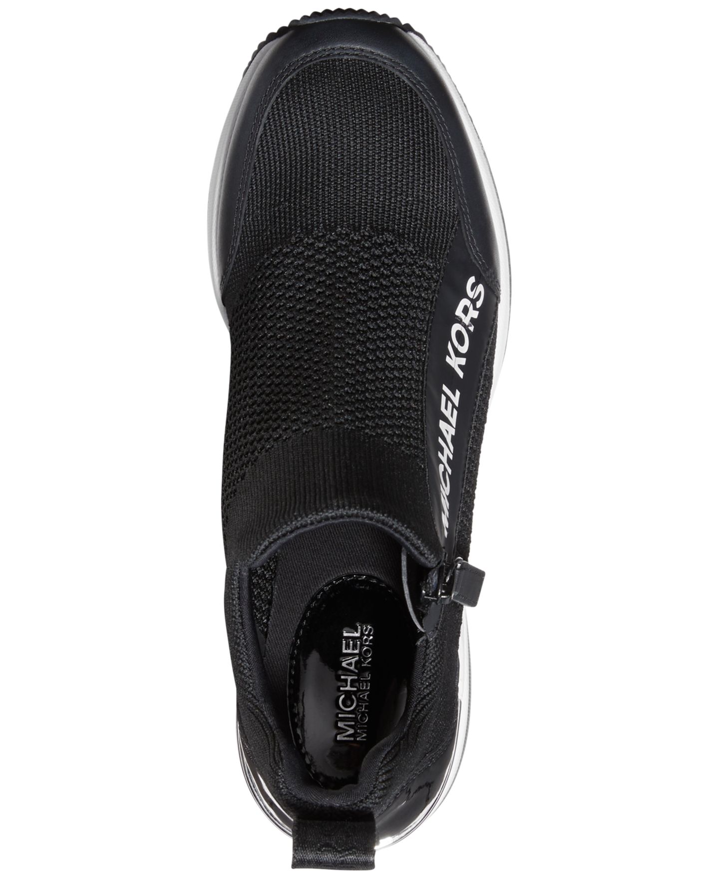 Женские кроссовки Michael Kors Willis Trainer Wedge, цвет: Чёрный вязаный — фото 4