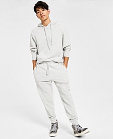 Men's Garment-Washed Fleece Joggers, Created for Macy's
