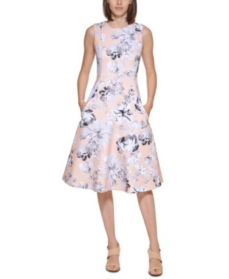 macy's calvin klein floral dress