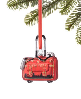 Macy's - Glass New York Suitcase Ornament