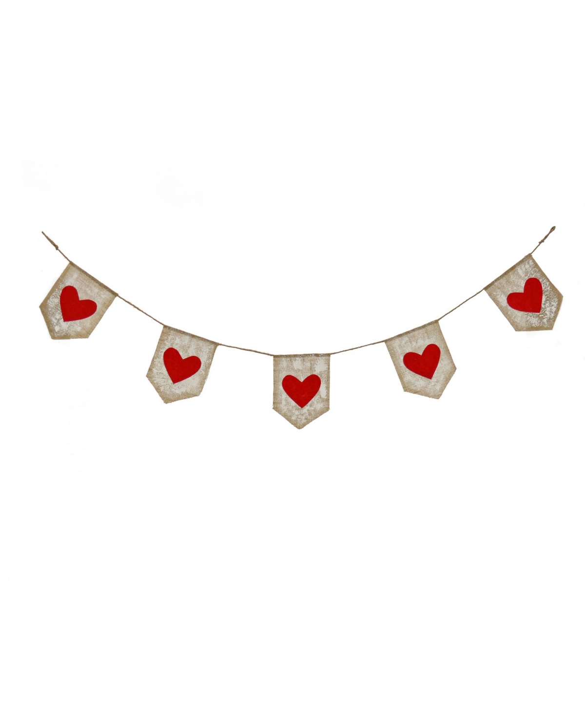 National Tree Company Hearts Jute Garland, 72" In Red
