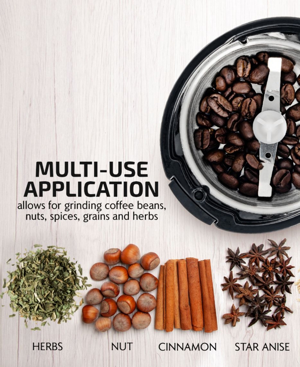 Ovente Electric 2.5 Ounce Coffee Grinder